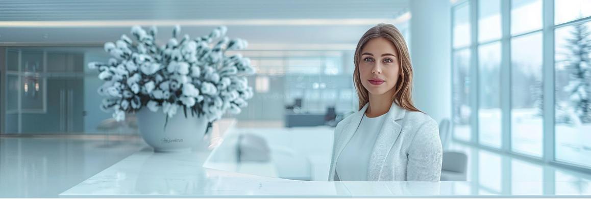 Professionelle Empfangsdame